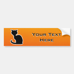 Geel Oranje Kat Bumpersticker