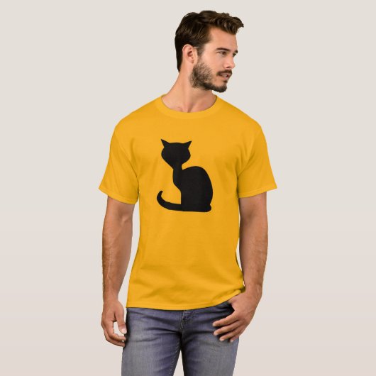 Geel Oranje Kat T-shirt (Voorkant volledig)