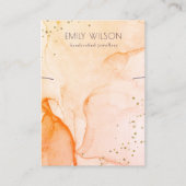 Geel Oranje Ketting Waterverf Visitekaartje (Voorkant)