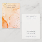 Geel Oranje Ketting Waterverf Visitekaartje (Voorkant / Achterkant)