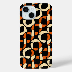 geel Oranje kettingpatroon iPhone 15 Case