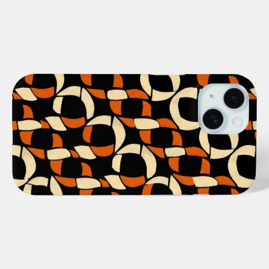 geel Oranje kettingpatroon Case-Mate iPhone Case (Achterkant (horizontaal))