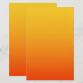 Geel Oranje Kleur Briefpapier (Voorkant / Achterkant)