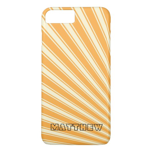 Geel Oranje kleurenbandpatroon Case-Mate iPhone Case (Achterkant)