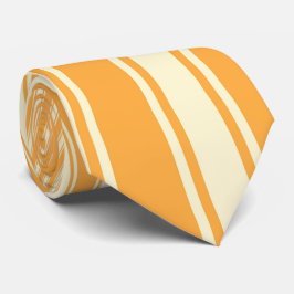 Geel Oranje kleurenbandpatroon Stropdas
