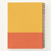 Geel Oranje kleurenblok Moderne Gepersonaliseerde Notitieboek (Achterkant)