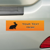 Geel / Oranje konijn Bumpersticker (Op auto)