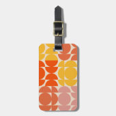 Geel Oranje Label voor de middellange termijn Bagagelabel (Voorkant verticaal)