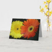 Geel & Oranje madeliefje Gerber Kaart (Gele Bloem)