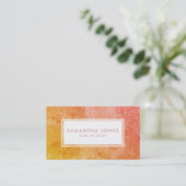 Geel Oranje meisje met glitter maakt artiest Visitekaartje (Staand voorkant)