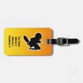 Geel Oranje Motocross Whip Bagagelabel (Voorkant horizontaal)