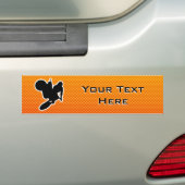 Geel Oranje Motocross Whip Bumpersticker (Op auto)