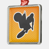 Geel Oranje Motocross Whip Metalen Ornament (Links)