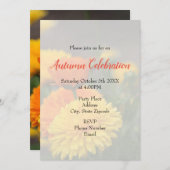 Geel Oranje Mums Kaart (Voorkant / Achterkant)