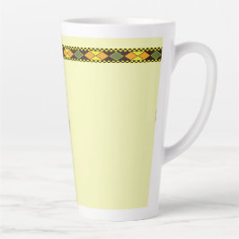 Geel Oranje Naadloos Ontwerp Latte Mok