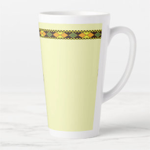 Geel Oranje Naadloos Ontwerp Latte Mok