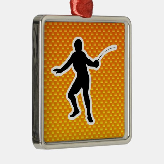 Geel Oranje omheining Metalen Ornament (Rechts)