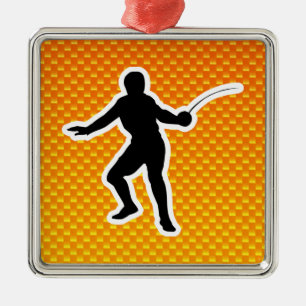 Geel Oranje omheining Metalen Ornament