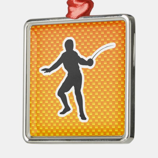 Geel Oranje omheining Metalen Ornament (Links)