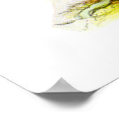  geel Oranje orchidee ventiel - Poster (Hoek)