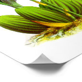geel Oranje orchidee ventiel - Poster (Hoek)