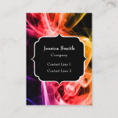 Geel Oranje Paars Abstract Rookmonogram Visitekaartje (Voorkant)