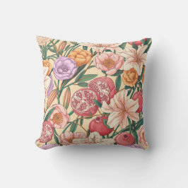 Geel, Oranje, Paars & Roze Boho Naadloos Design Kussen