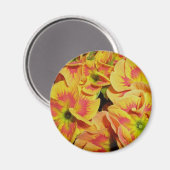 Geel Oranje Primrose Magnet (Voorkant / Achterkant)