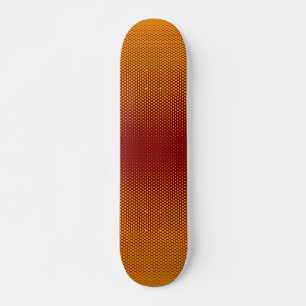 Geel-oranje-rode stippen aangepaste skateboard