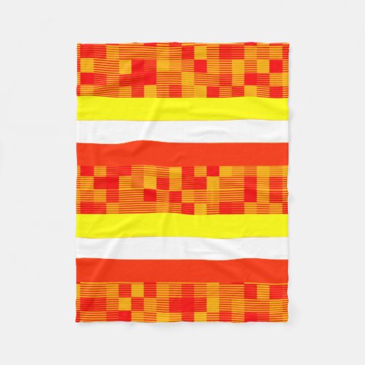 Geel Oranje Rood Blanket Fleece Deken (Voorkant)