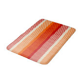Geel Oranje Rood Gestreept Patroon Badmat (Gekanteld)