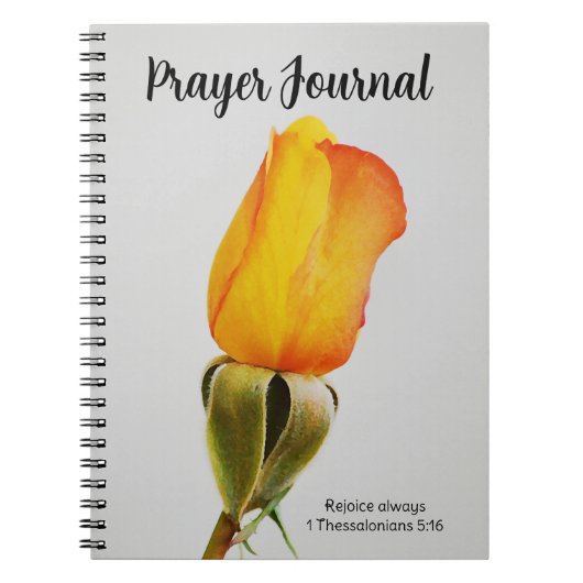  Geel Oranje Roos Faith Prayer Journal Notitieboek (Voorkant)