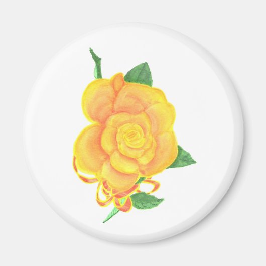 Geel Oranje Roos Rood lintschilderij, Magneten (Voorkant)