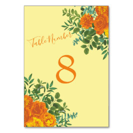 Geel Oranje Roos voor bruiloft Kaart