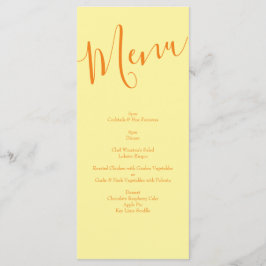Geel Oranje Roos voor bruiloft Menu