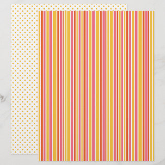 Geel, Oranje roze strips en pooldots