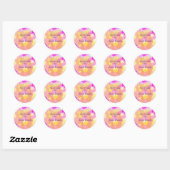 Geel Oranje roze ventiel met Sticker (Vel)