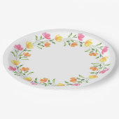 Geel, Oranje, Roze Waterverf Kreukspiegel Papieren Bordje (Gekanteld)