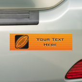 Geel Oranje Rugby Bumpersticker (Op auto)
