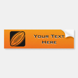 Geel Oranje Rugby Bumpersticker