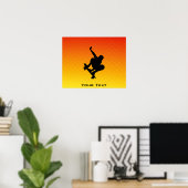 Geel Oranje skateboarden Poster (Thuiskantoor)