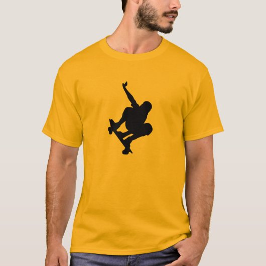 Geel Oranje skateboarden T-shirt (Voorkant)