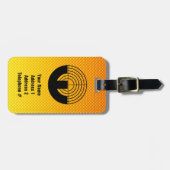 Geel Oranje Sport Schieten Bagagelabel (Voorkant horizontaal)
