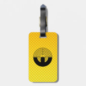 Geel Oranje Sport Schieten Bagagelabel (Achterkant verticaal)