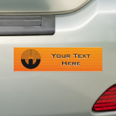Geel Oranje sportschieten Bumpersticker (Op auto)