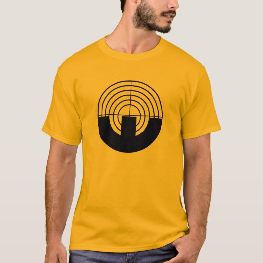 Geel Oranje sportschieten T-shirt (Voorkant)