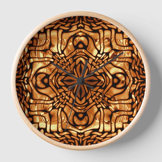 Geel Oranje Taupe Brown Hip Bohemian Bali Art (Voorkant)