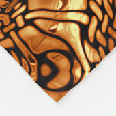 Geel Oranje Taupe Brown Hip Bohemian Bali Art Fleece Deken (Hoek)