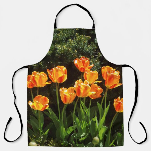 Geel & Oranje Tulpen schort (Voorkant)