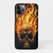 Geel Oranje vuurgevechten voor gothische schedel Case-Mate iPhone Hoesje (Achterkant)
